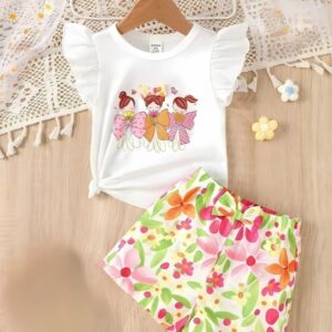 exclusive baby printed tee and pant set