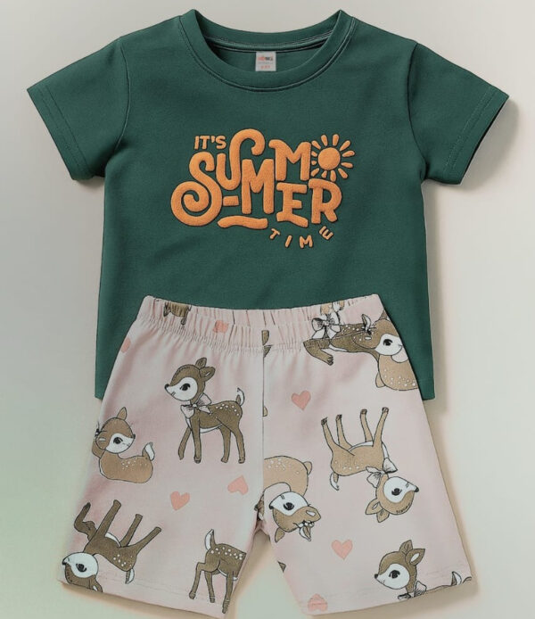 export baby printed tee and pant set