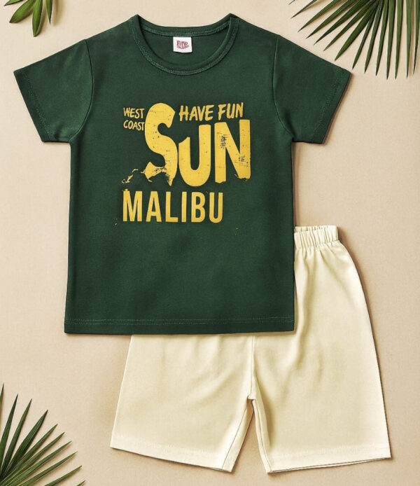 export baby printed tee and pant set